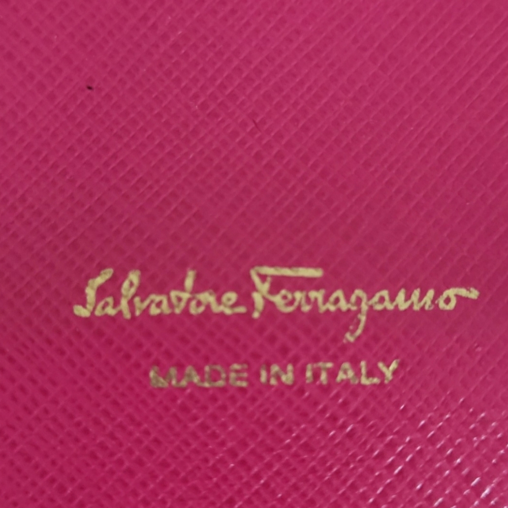 Salvatore Ferragamo Vara Bow Pink Bifold Long Leather Wallet - Picture 2 of 13